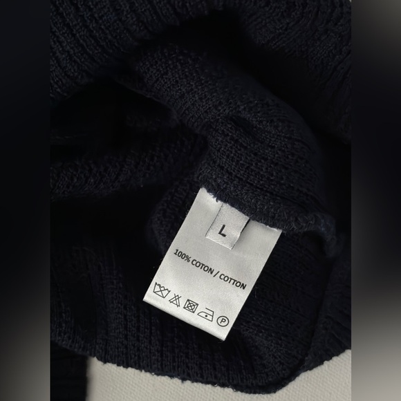 John Malkovich Spring/Summer 2017 collection Square Neck Fisherman Sweater Navy - Picture 7 of 12